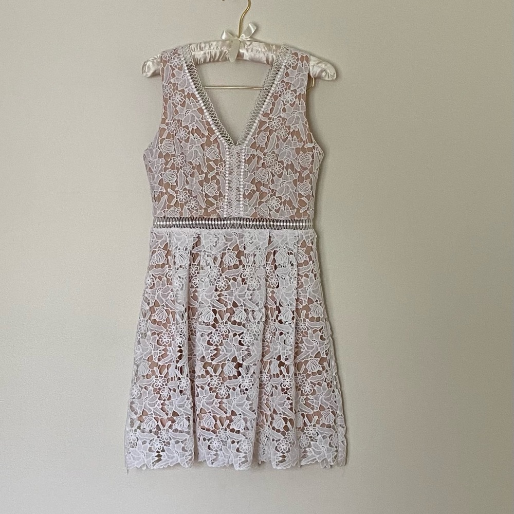 Alya Lace Fit and Flare Lace Cocktail Dress